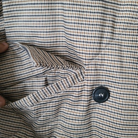 Free People Plaid Dre Cocoon Puffer Jacket Oversized Sz M Brown Button Frnt NWOT - Picture 9 of 16